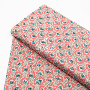 Tilda Cotton Beach Ocean Flower Grey