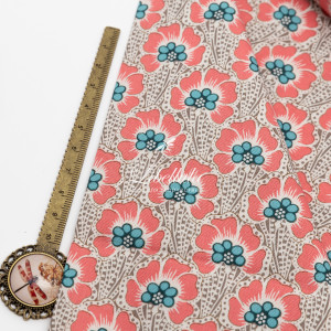 Tilda Cotton Beach Ocean Flower Grey