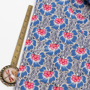 Tilda Cotton Beach Ocean Flower Blue