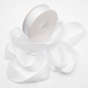 Шелковая лента 20 мм White