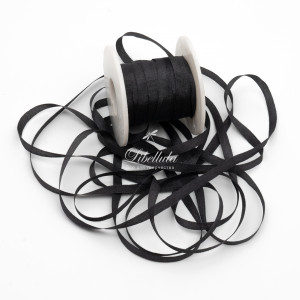 Шелковая лента 7 мм черная Шелковая лента 7 мм черная